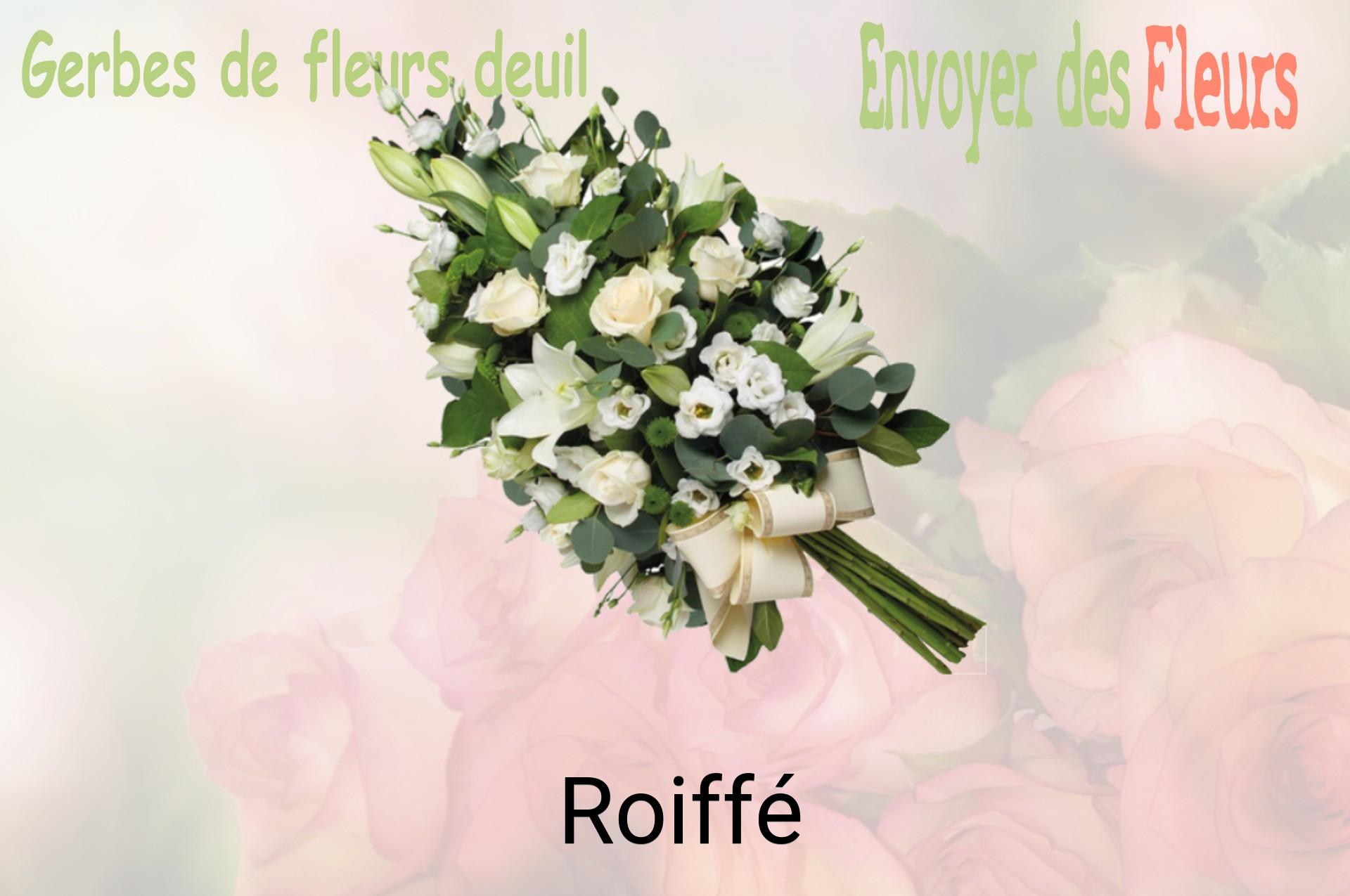 Gerbe de fleurs de deuil livrée à Roiffé